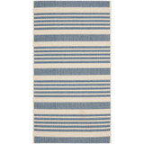 Courtyard Beige and Blue 2'7" x 5' Sisal Weave Outdoor Area Rug