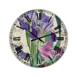 Vintage-Inspired Flowers III Oversized Cottage Wall Clock - 36" x 28" x 1"
