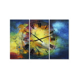 Birth of a Star Large Modern 3 Panels Wall Clock - 23" x 23" x 1"