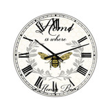 Honey Bee a Oversized Cottage Wall Clock - 36" x 28" x 1"