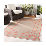 Alfresco ALF-9633 Rust 2'3" x 4'6" Area Rug, Indoor/Outdoor