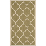 Courtyard Green and Beige 2' x 3'7" Outdoor Area Rug