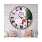 French Country Oversized Metal Wall Clock - 36 x 36