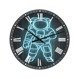 Neon Astronaut Oversized Modern Wall Clock - 38" x 38" x 1"