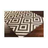 Alfresco ALF-9639 Black 7'3" Square Area Rug, Indoor/Outdoor