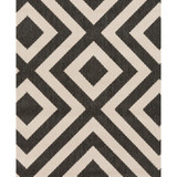 Alfresco ALF-9639 Black 7'3" Square Area Rug, Indoor/Outdoor