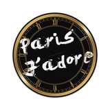 Paris Jadore Oversized Fashion Wall Clock - 36 x 36