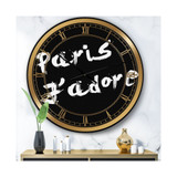Paris Jadore Oversized Fashion Wall Clock - 36" x 28" x 1"