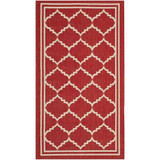 Courtyard Red and Beige 2'3" x 6'7" Sisal Weave Runner Outdoor Area Rug