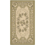 Courtyard Cream and Green 2' x 3'7" Sisal Weave Outdoor Area Rug