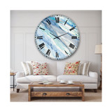 Modern Lake House Oversized Metal Wall Clock - 36 x 36