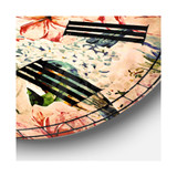 Flower Oversized Round Metal Wall Clock - 36 x 36