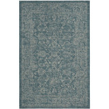 Courtyard Turquoise 5'3" x 7'7" Sisal Weave Outdoor Area Rug