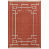 Alfresco ALF-9631 Rust 5'3" x 7'6" Area Rug, Indoor/Outdoor