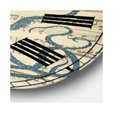 Octopus Music Score II Large Nautical & Coastal Wall Clock - 36" x 28" x 1"