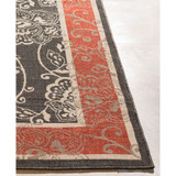Alfresco ALF-9592 Black 5'3" x 7'6" Area Rug, Indoor/Outdoor