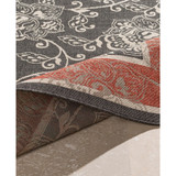Alfresco ALF-9592 Black 2'3" x 7'9" Runner Area Rug, Indoor/Outdoor
