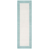Alfresco ALF-9680 Teal 2'3" x 7'9" Runner Area Rug, Indoor/Outdoor