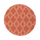 Alfresco ALF-9591 Rust 5'3" Round Area Rug, Indoor/Outdoor