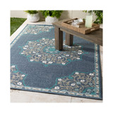 Alfresco ALF-9678 Charcoal 6' x 9' Area Rug, Indoor/Outdoor