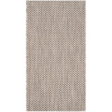 Courtyard Beige and Brown 2'7" x 5' Sisal Weave Outdoor Area Rug