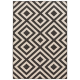 Alfresco ALF-9639 Black 7'6" x 10'9" Area Rug, Indoor/Outdoor