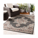 Alfresco ALF-9671 Black 7'6" x 10'9" Area Rug, Indoor/Outdoor