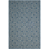 Courtyard Navy and Gray 2'7" x 5' Outdoor Area Rug