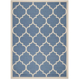 Courtyard Blue and Beige 9' x 12' Outdoor Area Rug