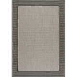 Dawn Gris Border Gray 3'9" x 5'5" Outdoor Area Rug