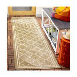 Courtyard Brown and Bone 2'3" x 8' Runner Outdoor Area Rug