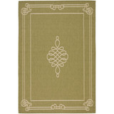 Courtyard Green and Creme 2' x 3'7" Outdoor Area Rug