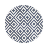 Alfresco ALF-9657 Charcoal 5'3" Round Area Rug, Indoor/Outdoor
