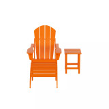 Adirondack Folding Chair with Ottoman and Side Table Set