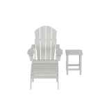 Adirondack Folding Chair with Ottoman and Side Table Set