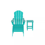 Adirondack Folding Chair with Ottoman and Side Table Set
