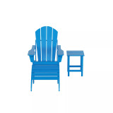Adirondack Folding Chair with Ottoman and Side Table Set