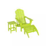 Adirondack Folding Chair with Ottoman and Side Table Set