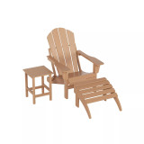 Adirondack Folding Chair with Ottoman and Side Table Set