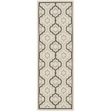 Courtyard Beige and Black 2'3" x 10' Runner Outdoor Area Rug