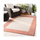 Alfresco ALF-9683 Burnt Orange 2'3" x 4'6" Area Rug, Indoor/Outdoor