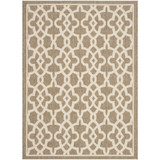 Courtyard Mocha and Beige 4' x 5'7" Outdoor Area Rug