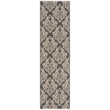 Courtyard Black and Creme 2'3" x 8' Runner Outdoor Area Rug