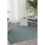 Backyard BAC019 Mist 4'3" x 6'3" Outdoor Area Rug