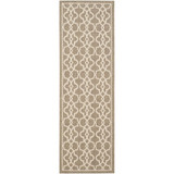 Courtyard Mocha and Beige 2'7" x 8'2" Runner Outdoor Area Rug