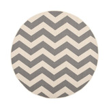Courtyard Gray and Beige 6'7" x 6'7" Sisal Weave Round Outdoor Area Rug