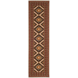 Veranda Red and Natural 2'3" x 8' Runner Outdoor Area Rug