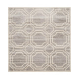 Amherst Indoor/Outdoor AMT411B Light Grey/Ivory 5' x 5' Square Area Rug