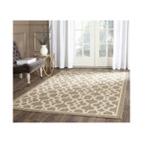 Courtyard Mocha and Beige 5'3" x 7'7" Outdoor Area Rug