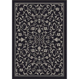 Courtyard Black and Sand 9' x 12' Sisal Weave Outdoor Area Rug